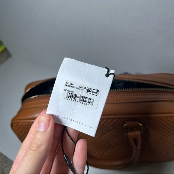 Kurt Geiger Kensington Duffle Bag In Brown Leather W/ Tag & Dust Bag - Picture 6 of 8
